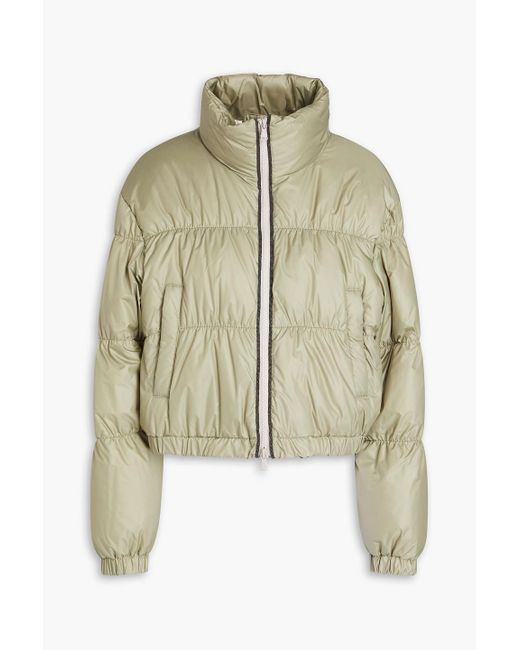 Brunello Cucinelli Green Quilted Shell Down Jacket