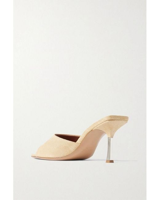 Paris Texas White Lorena Suede Mules