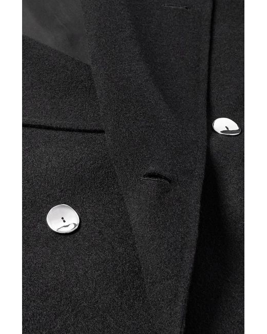 Jil Sander Black Double-Breasted Belted Double-Faced Cashmere Coat for men