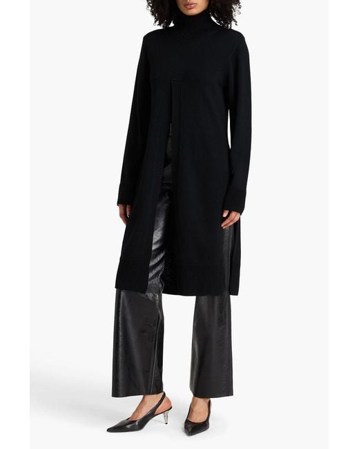 Palmer//Harding Black Cotton Turtleneck Sweater