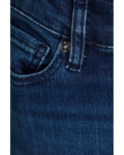 FRAME Blue Le Slim Palazzo High-rise Wide-leg Jeans