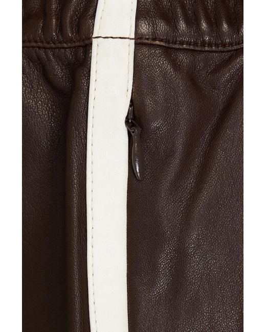 FRAME Brown Leather Shorts