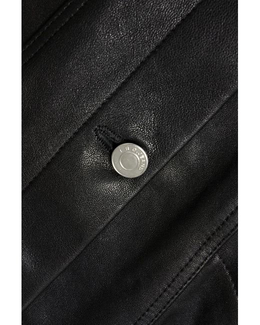 IRO Black Nyl Leather Vest