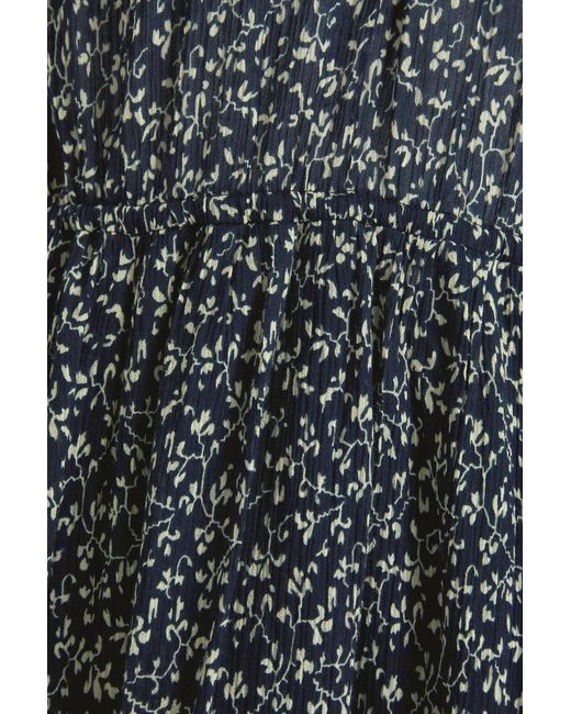 Ulla Johnson Gray Anja Ruffled Floral-print Cotton-crepon Midi Dress
