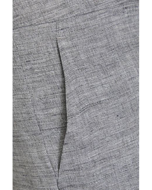 Emporio Armani Gray Linen Skinny Pants