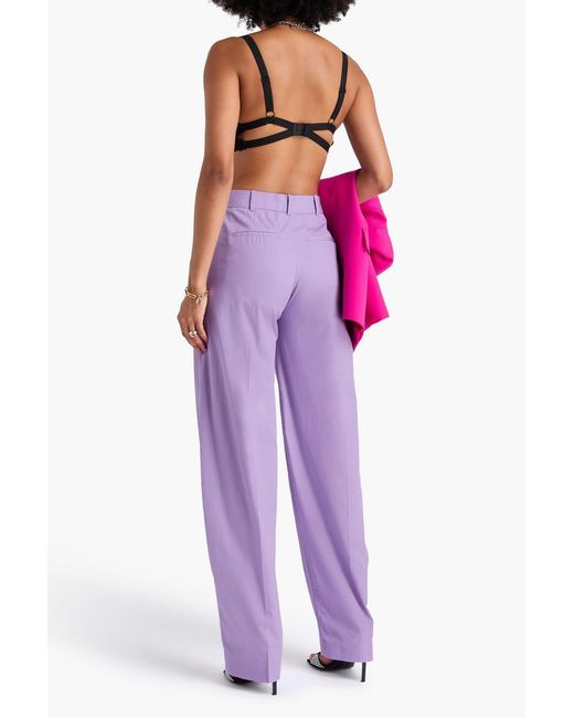 The Attico Purple Poplin Tapered Pants