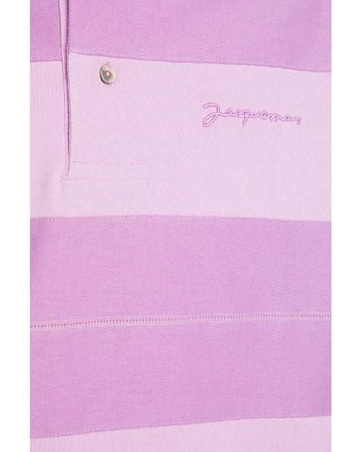 Jacquemus Raye poloshirt aus baumwoll-jersey mit streifen in Pink für Herren