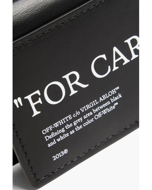 Off-White c/o Virgil Abloh Black Printed Leather Cardholder for men