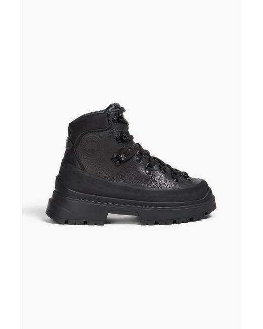 Canada Goose Black Suede And Nubuck Hiking Boots
