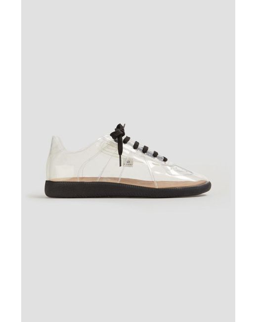 Maison Margiela White Perforated Pu Sneakers for men