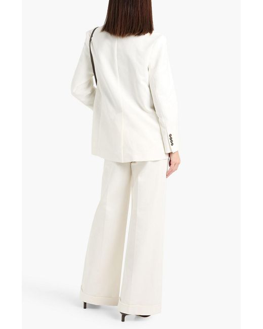 Brunello Cucinelli Natural Cotton And Linen-Blend Twill Blazer