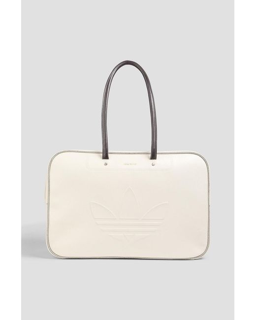 Adidas Originals Natural Embossed Leather Weekend Bag for men