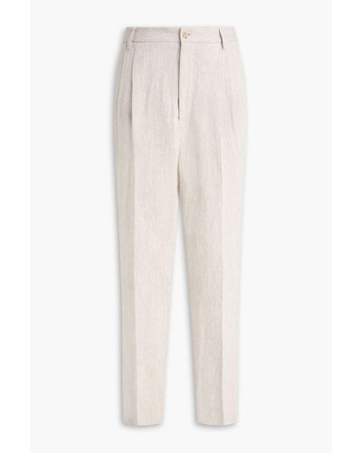 Dolce & Gabbana White Linen Canvas Pants for men