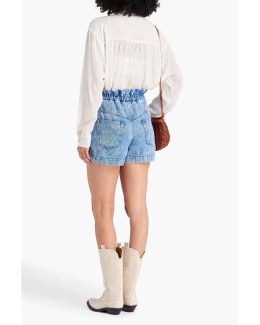Isabel Marant White Berangere Cupro-crepe Blouse