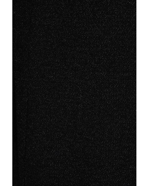 Rag & Bone Black Lilith maxikleid aus stretch-jersey mit metallic-effekt und rollkragen