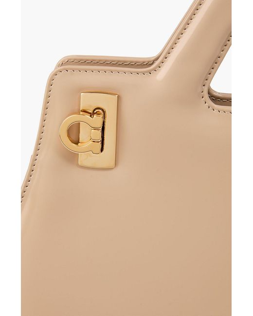 Ferragamo Natural Wanda Leather Tote