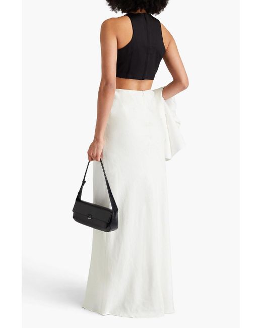 Theory White Linen-blend Twill Maxi Skirt