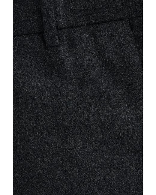 Theory Black Talbert Wool-flannel Wide-leg Pants