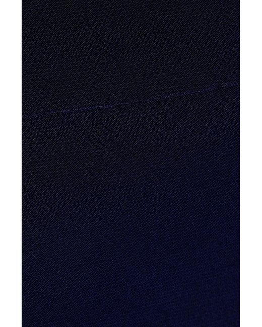 Norma Kamali Blue Stretch-Jersey Straight-Leg Pants