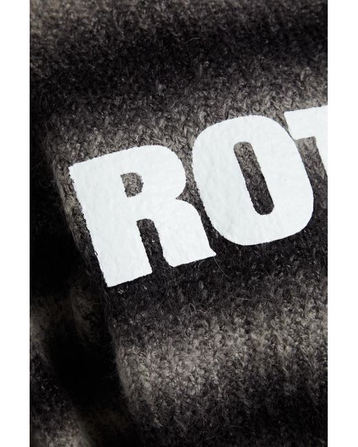 ROTATE BIRGER CHRISTENSEN Black Logo-print Striped Knitted Sweater