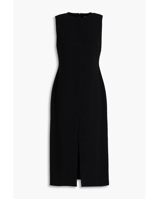 Theory Black Crepe Midi Dress
