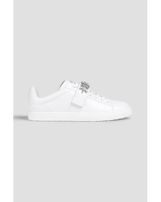 stuart weitzman white snow daryl leather sneakers