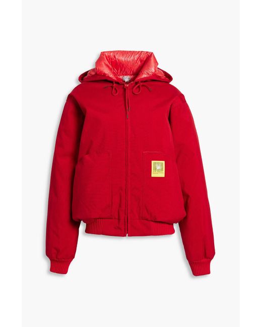 R13 Canvas Hooded Down Jacket in Red Lyst