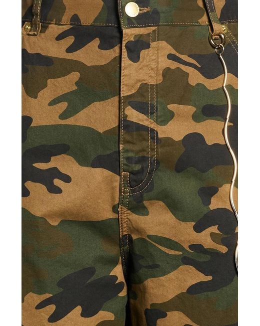 DARKPARK Green Lisa Camouflage-Print Cotton-Twill Straight-Leg Pants