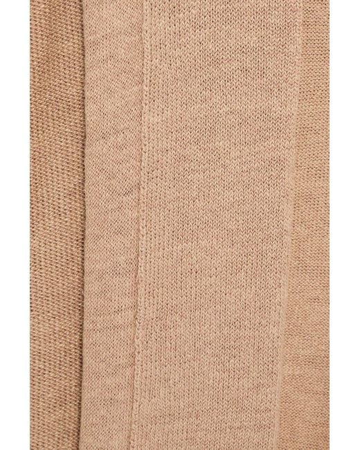 Joseph Natural Ribbed Linen-bend Midi Dress