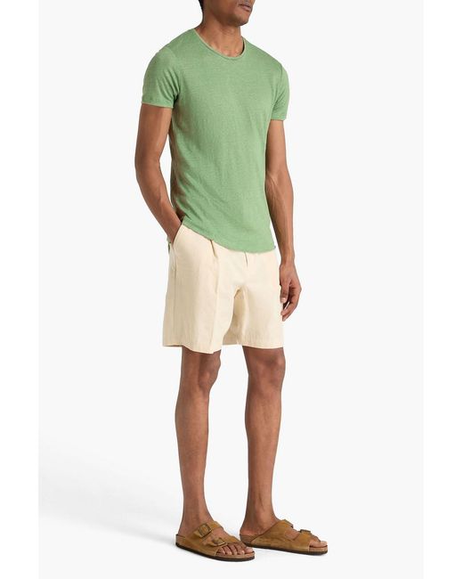 Orlebar Brown Green Ob-T Linen-Jersey T-Shirt for men