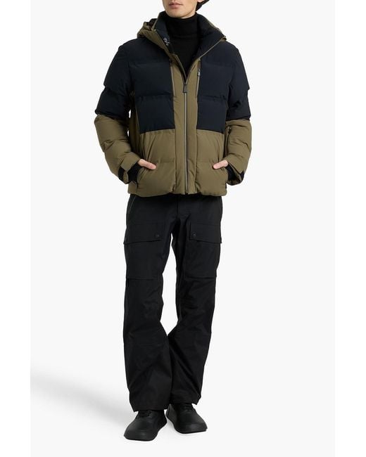 Aztech Mountain Blue Super Nuke Two-tone Quilted Down Ski Jacket for men