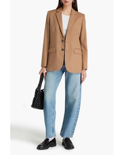 FRAME Natural Wool-blend Twill Blazer