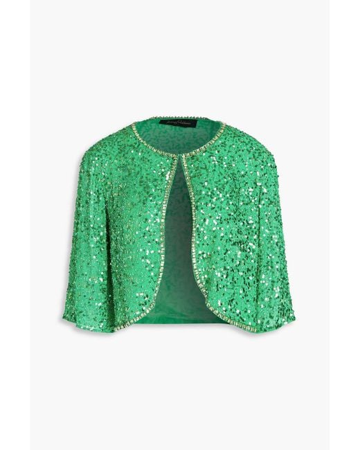 Jenny Packham Embellished Chiffon Bolero in Green Lyst UK