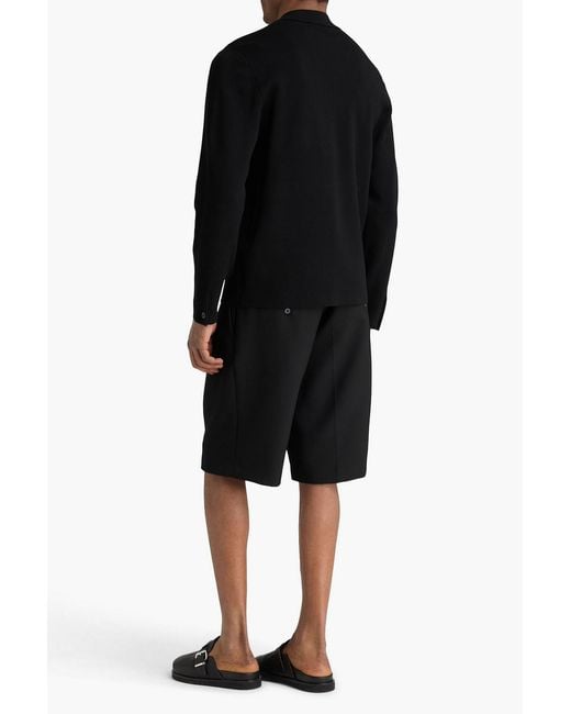 Sandro Black Stretch-Jersey Drawstring Shorts for men