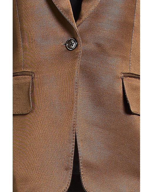 Tom Ford Brown Wool And Silk-Blend Blazer