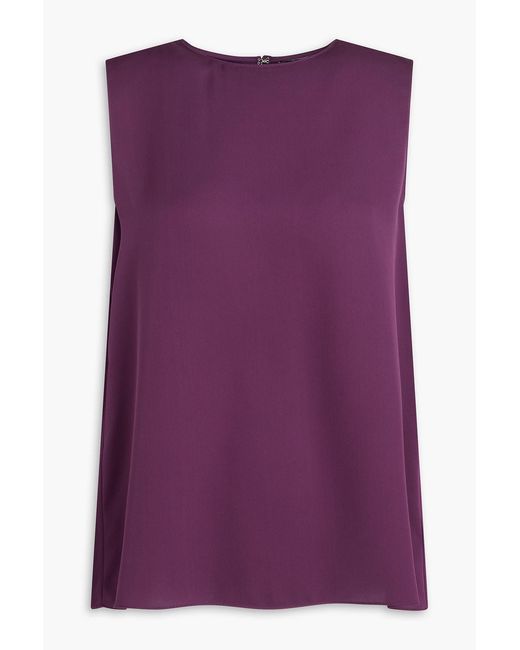 Theory Purple Silk-cady Top