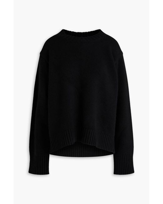 Jil Sander Black Cashmere-Blend Sweater