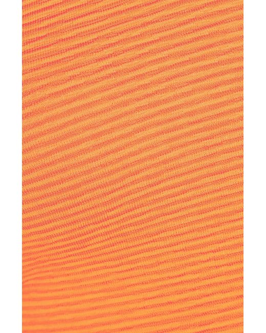 Mara Hoffman Orange Lira geripptes bikini-oberteil