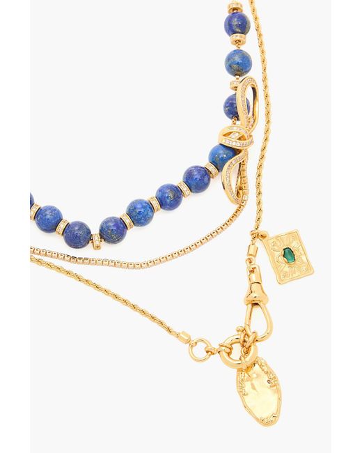 Zimmermann White Gold-tone Multi-stone Necklace
