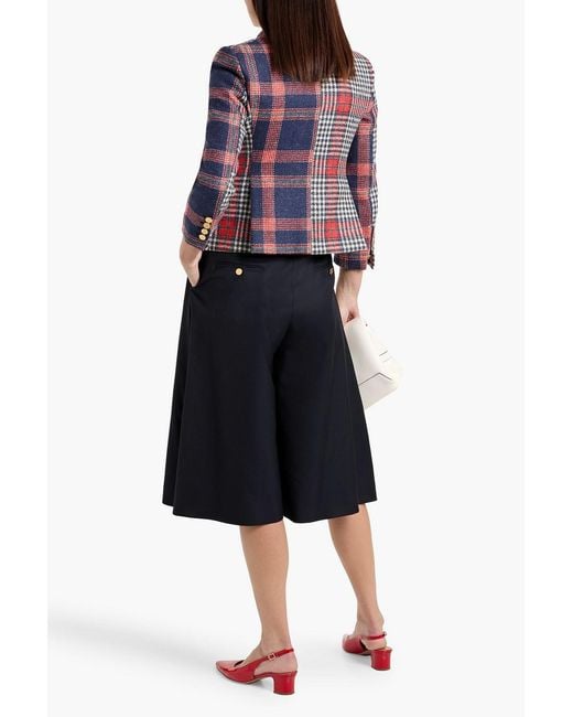 Thom Browne Blue Wool-Twill Culottes