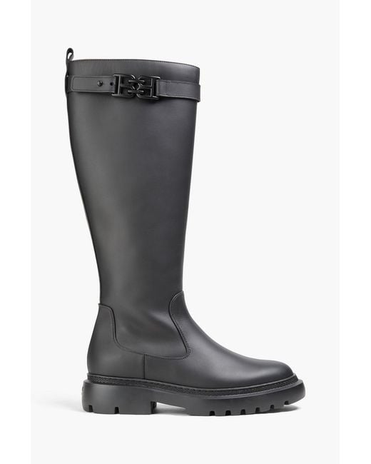 Bally Black Gaila Leather Knee Boots