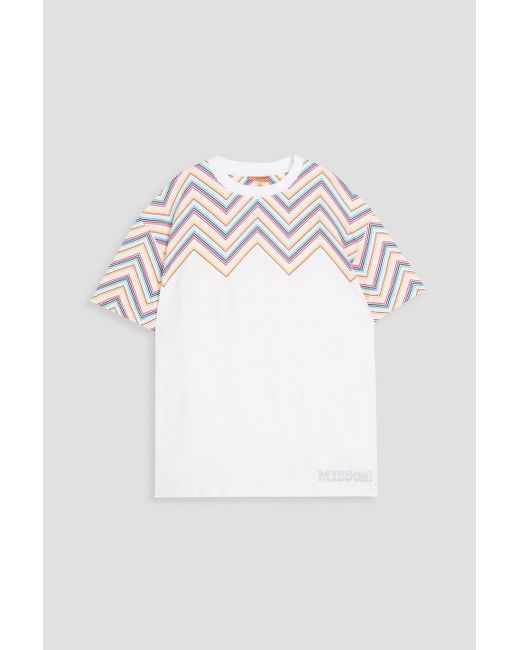Missoni Gray Printed Cotton-jersey T-shirt for men