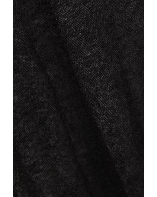 James Perse Black Linen-blend Polo Shirt