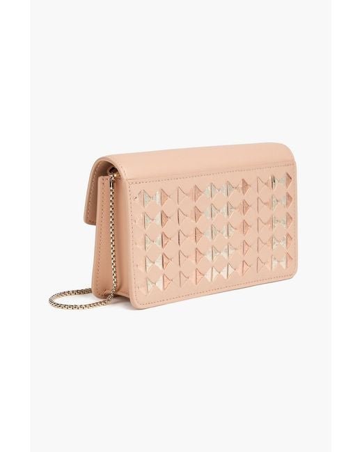 Serapian Natural Mosaic geflochtene clutch aus schlangenleder und metallic-leder