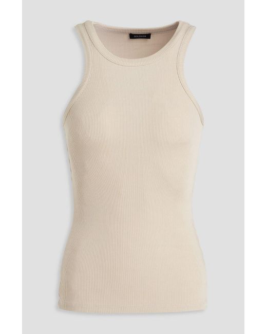 Goldsign Natural Laurel Ribbed-jersey Tank