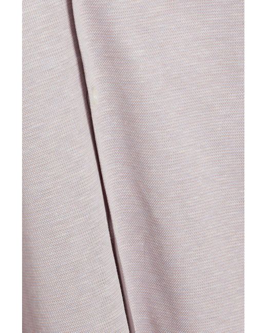 Canali Pink Cotton, Silk And Linen-Blend Shirt for men