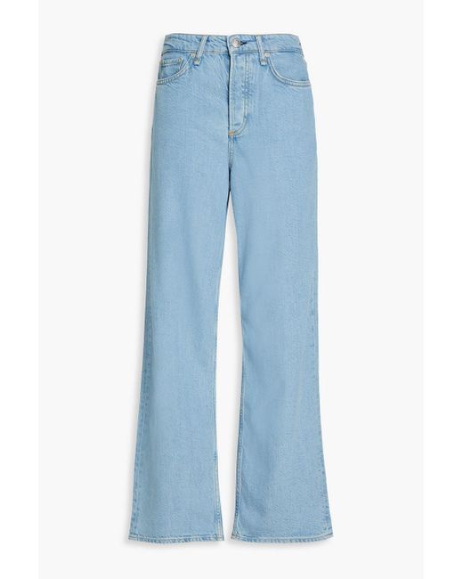 Rag & Bone Blue Low-rise Wide-leg Jeans