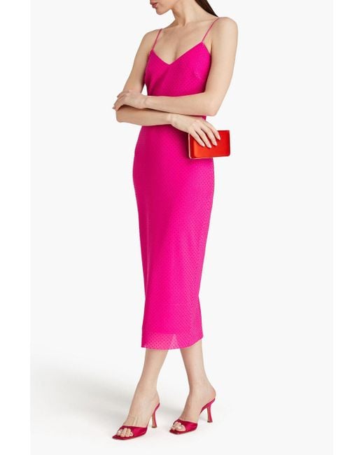 Rebecca Vallance Pink Last Dance Embellished Tulle Midi Dress