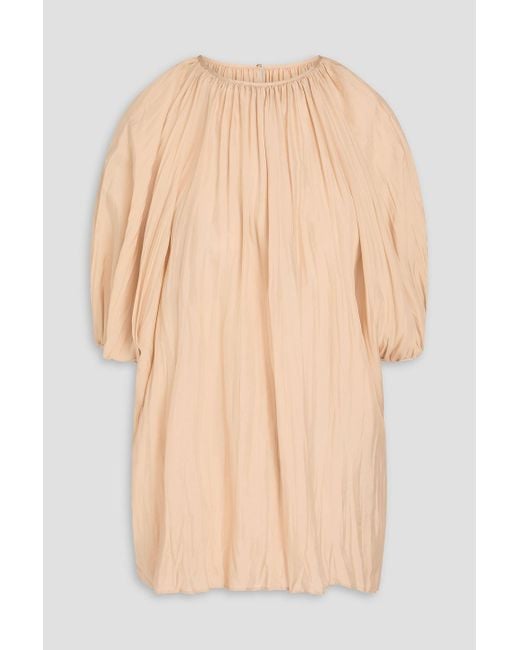 Joseph Natural Birela Plissé Silk-habotai Top