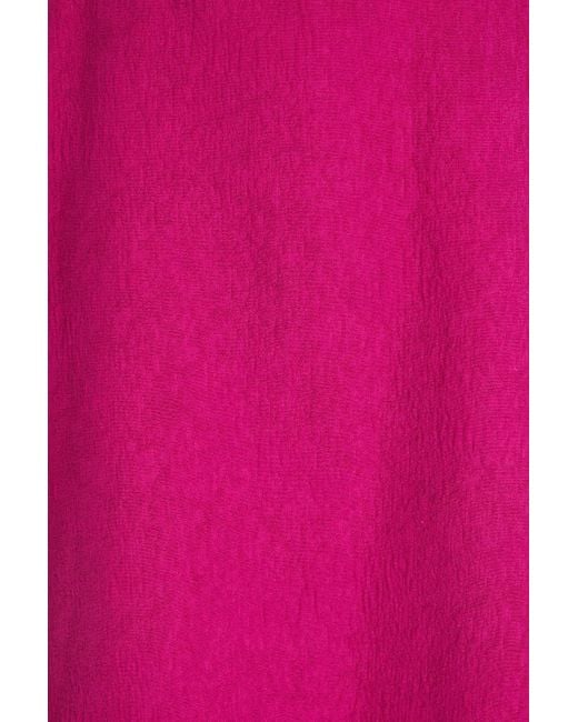 Ba&sh Pink Minikleid aus baumwoll-krepon mit cut-outs und verzierung
